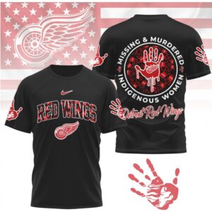 Detroit Red Wings MMIW Awareness Hockey Indigenous Women Support Apparel Shirt