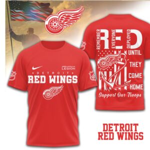 Detroit Red Wings R.E.D. Friday Military Support Support Our Troops Shirt