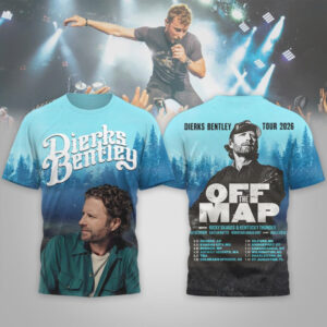 Dierks Bentley Off The Map Tour 2026 feat. Ricky Skaggs Kentucky Thunder Shirt