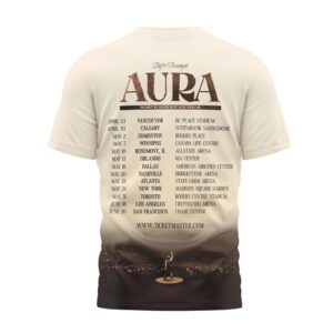 Diljit Dosanjh Aura North American Tour 2026 Concert Fan Gift T Shirt