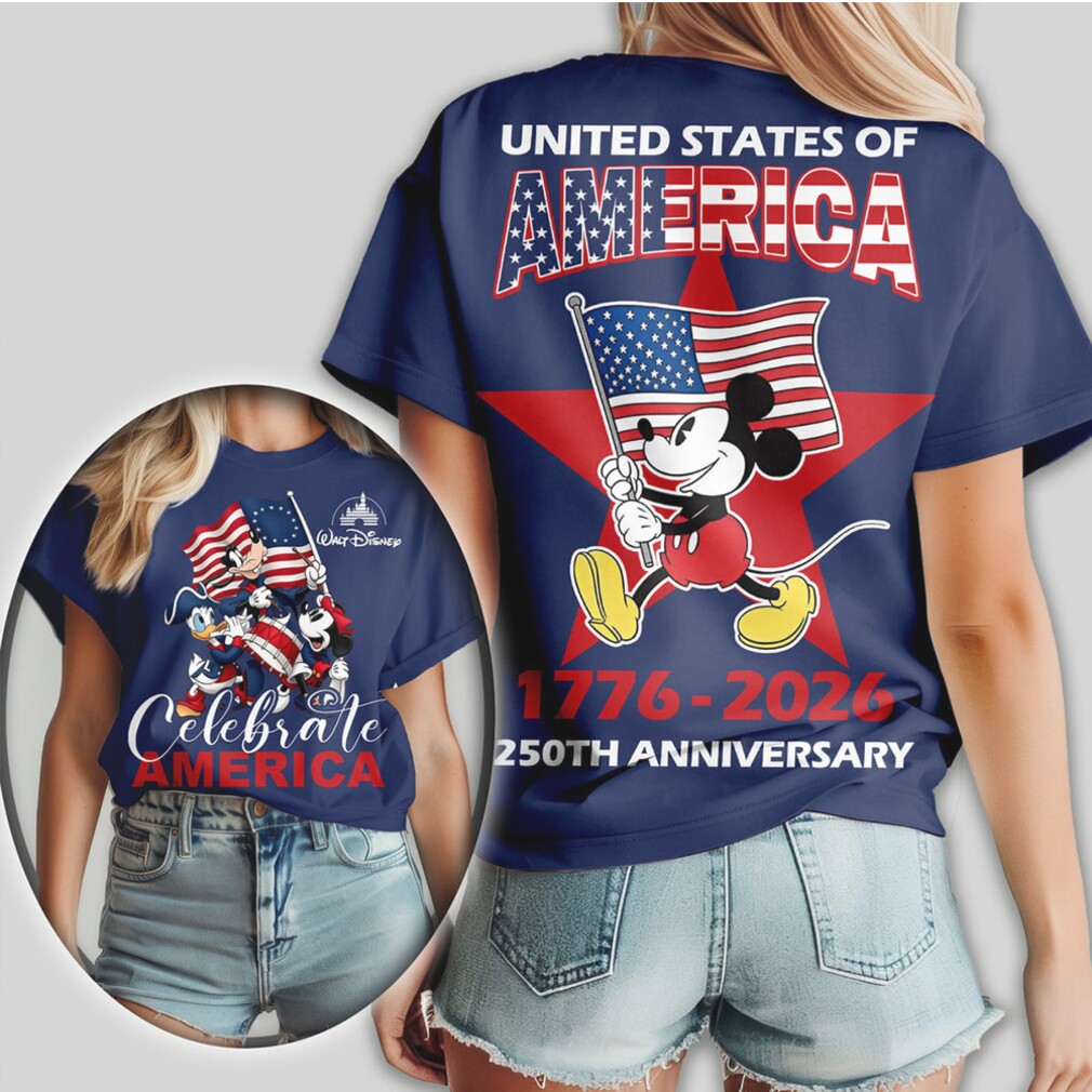 Disney United States 250th Anniversary Mickey Mouse 1776 2026 Celebrate America T Shirt Disney United States 250th Anniversary Mickey Mouse 1776 2026 Celebrate America T Shirt
