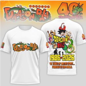 Dragon Ball 40th Anniversary 1986 2026 Saiyan Spirit Forever In Our Souls Graphic Shirt Dragon Ball 40th Anniversary 1986 2026 Saiyan Spirit Forever In Our Souls Graphic Shirt