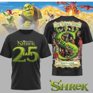 DreamWorks Shrek 25 Years Anniversary Celebration The Whole Story Character T Shirt