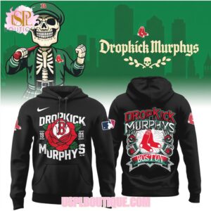 Dropkick Murphys Boston Red Sox Skeleton Baseball Graphic Tee Irish Punk Rock Apparel