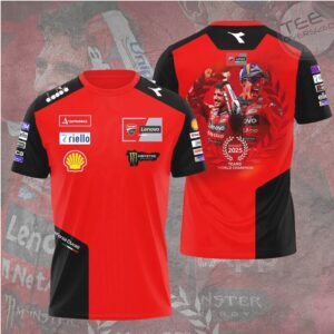 Ducati Lenovo MotoGP 2025 World Champion Red Racing Team T Shirt