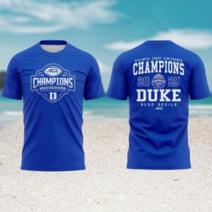 Duke Blue Devils ACC Football Champions 2025 Blue T Shirt