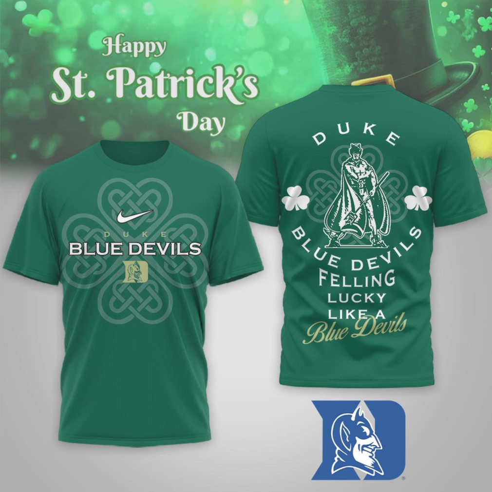 Duke Blue Devils St. Patrick’s Day Lucky Clover Graphic Performance T Shirt Duke Blue Devils St. Patrick’s Day Lucky Clover Graphic Performance T Shirt