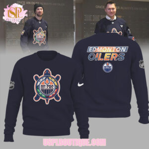 Edmonton Oilers NHL Turtle Indigenous Design Logo Performance Hoodie Edmonton Oilers NHL Turtle Indigenous Design Logo Performance Hoodie