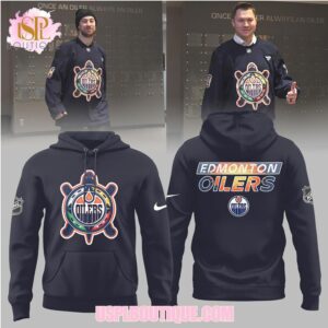 Edmonton Oilers NHL Turtle Indigenous Design Logo Performance Hoodie