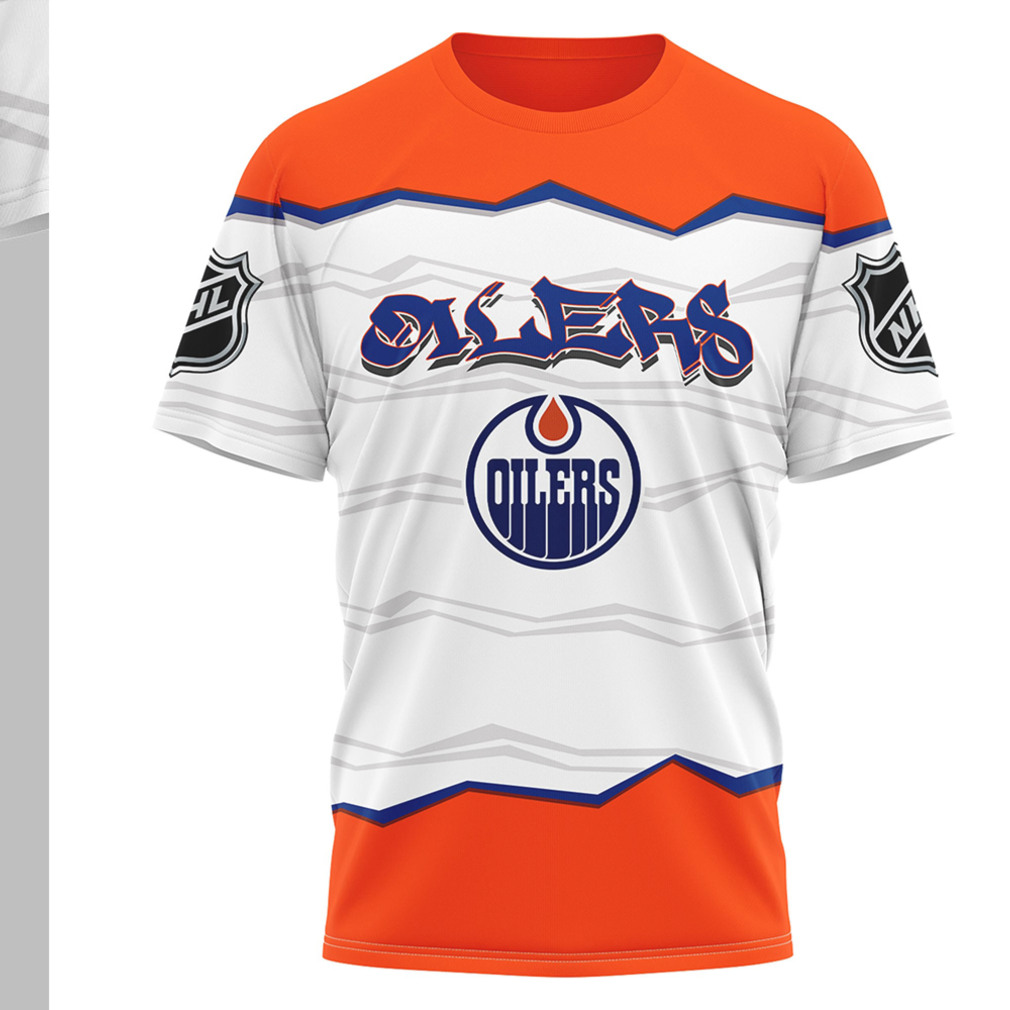 Edmonton Oilers Puck Yeah Skeleton Orange 90s Style Hockey Fan Shirt Edmonton Oilers Puck Yeah Skeleton Orange 90s Style Hockey Fan Shirt