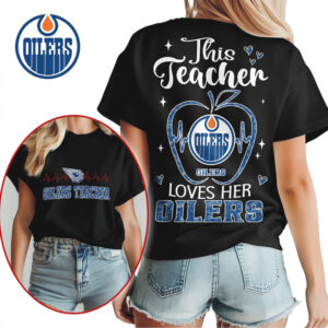 Edmonton Oilers Teacher Appreciation Apple Hockey Fan Apparel Casual Game Day Shirt Edmonton Oilers Teacher Appreciation Apple Hockey Fan Apparel Casual Game Day Shirt