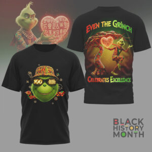 Even The Grinch Celebrates Excellence History Month 100 Years T Shirt