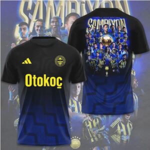 Fenerbahçe SK Otokoc Soccer Team Champions Turkish League Victory Graphic T Shirt
