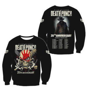 Five Finger Death Punch 20th Anniversary World Tour 2026 Metal Hoodie