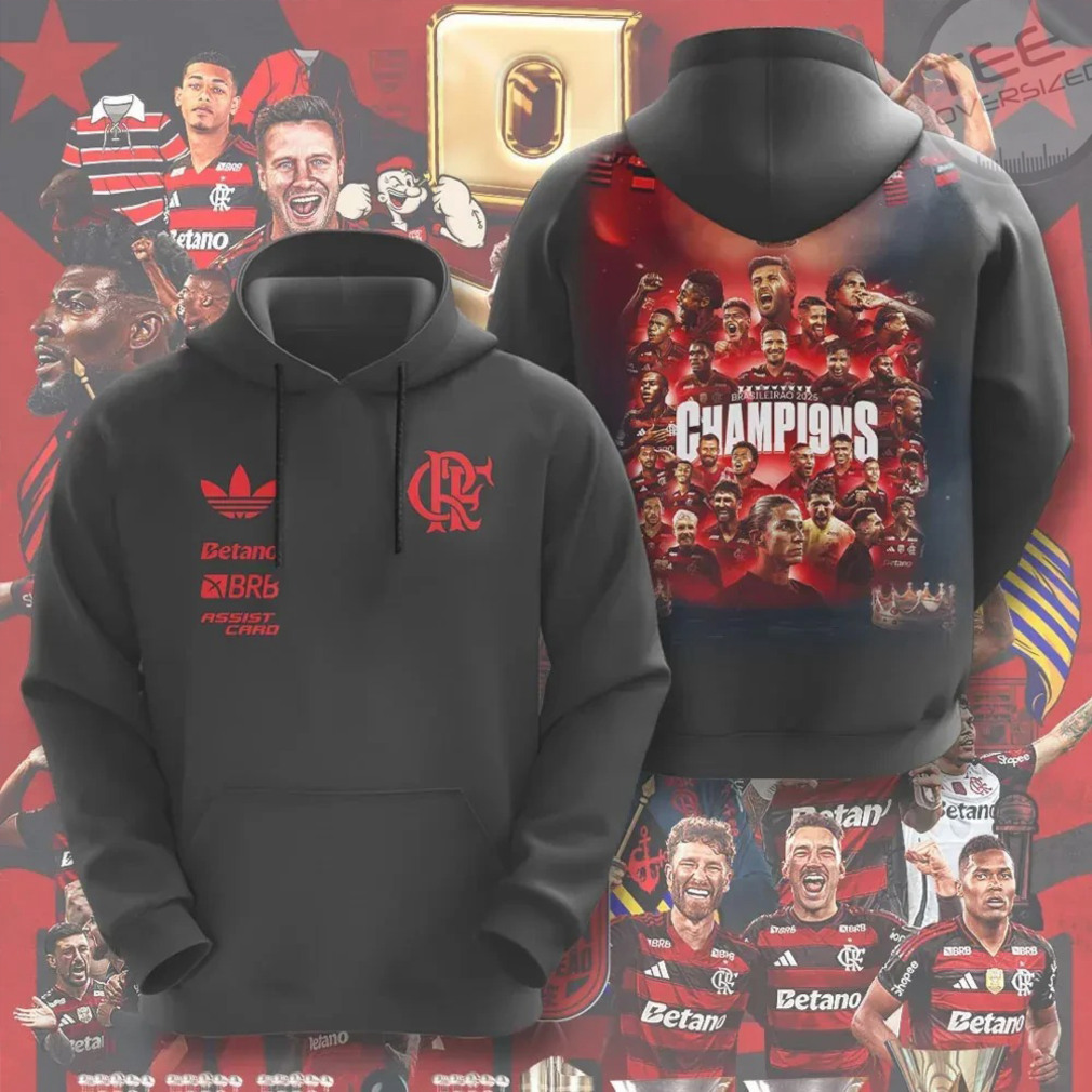 Flamengo Champions Soccer Club Victory Celebration Red and Black Team T Shirt Flamengo Champions Soccer Club Victory Celebration Red and Black Team T Shirt
