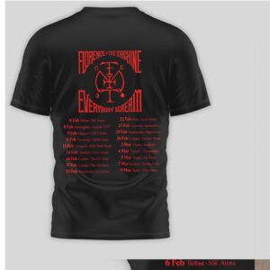 Florence And The Machine Everybody Scream 2026 World Tour Dates T Shirt Florence And The Machine Everybody Scream 2026 World Tour Dates T Shirt