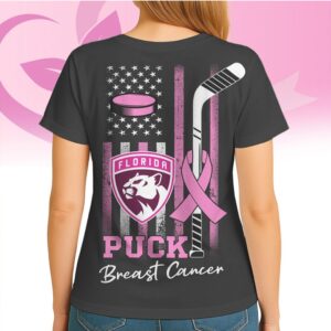 Florida Panthers Breast Cancer Awareness Pink Ribbon Hockey Fan Graphic Support Shirt