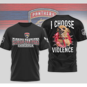 Florida Panthers I Choose Violence Funny Chihuahua Dog Angry Hockey Mascot Shirt