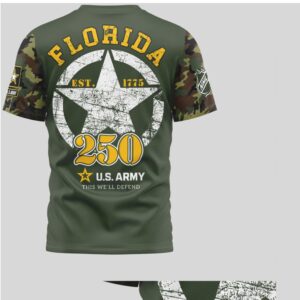 Florida Panthers U.S. Army 250th Anniversary Military Green Performance Graphic Shirt