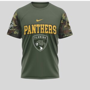 Florida Panthers U.S. Army 250th Anniversary Military Green Performance Graphic Shirt