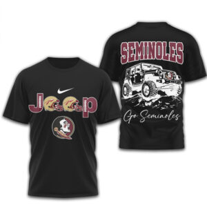 Florida State Seminoles Jeep Graphic FSU Vintage Game Day Garnet Gold Shirt