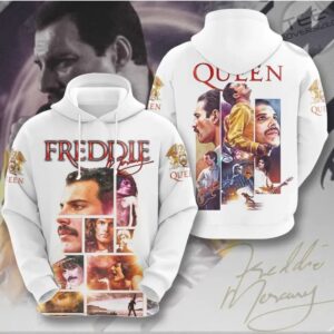 Freddie Mercury Queen Rock Legend Tribute Collage White Graphic T Shirt Freddie Mercury Queen Rock Legend Tribute Collage White Graphic T Shirt