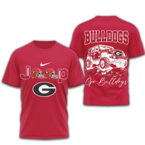 Georgia Bulldogs Jeep Graphic Dawgs Vintage Game Day Alumni Apparel Red Shirt Georgia Bulldogs Jeep Graphic Dawgs Vintage Game Day Alumni Apparel Red Shirt