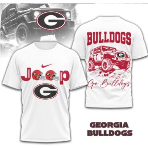 Georgia Bulldogs Jeep Graphic Dawgs Vintage Game Day Alumni Apparel Red Shirt