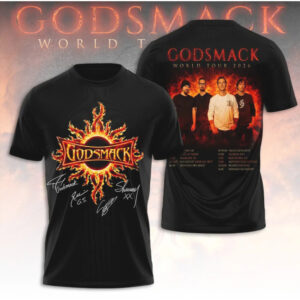 Godsmack World Tour 2026 Band Signed Memorabilia Vintage Rock Graphic Hoodie