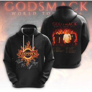Godsmack World Tour 2026 Band Signed Memorabilia Vintage Rock Graphic Hoodie