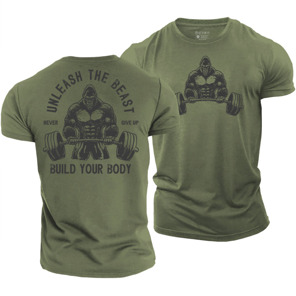 Gorilla Fitness Unleash The Beast Build Your Body Gym Shirt Gorilla Fitness Unleash The Beast Build Your Body Gym Shirt
