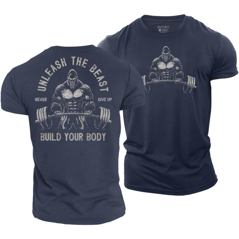 Gorilla Fitness Unleash The Beast Build Your Body Gym Shirt Gorilla Fitness Unleash The Beast Build Your Body Gym Shirt