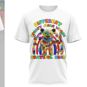 Grateful Dead Autism Awareness Different Doesn't Mean Wrong T Shirt