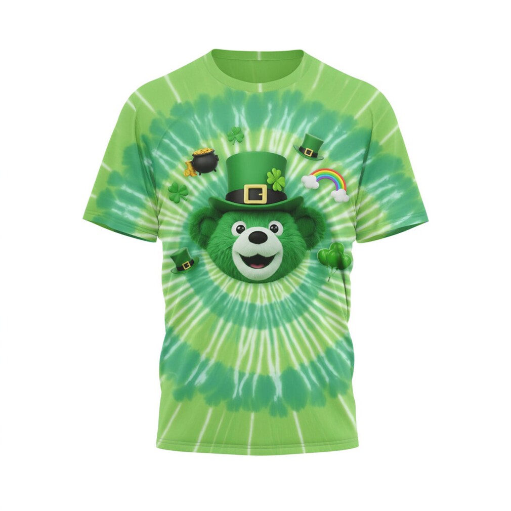 Grateful Dead Bear Grateful To Be Irish Saint Patrick's Day Tie Dye T Shirt Grateful Dead Bear Grateful To Be Irish Saint Patrick's Day Tie Dye T Shirt