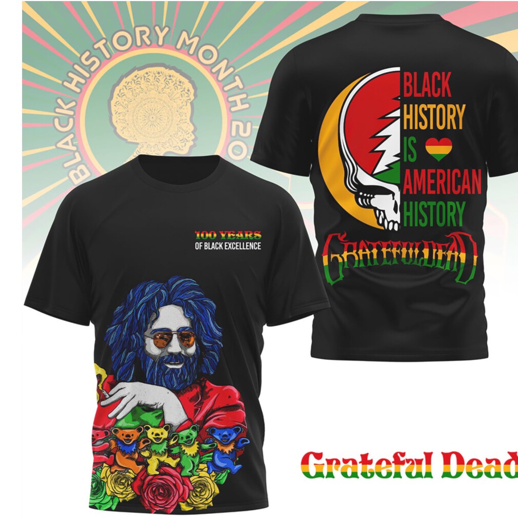 Grateful Dead Jerry Garcia Black History Month American History Vintage Retro Graphic Tee Grateful Dead Jerry Garcia Black History Month American History Vintage Retro Graphic Tee