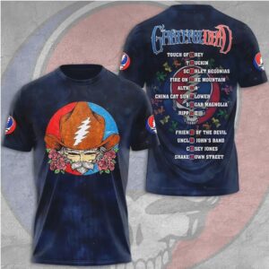 Grateful Dead Legend Tribute Skull and Roses Psychedelic Rock Band Graphic T Shirt