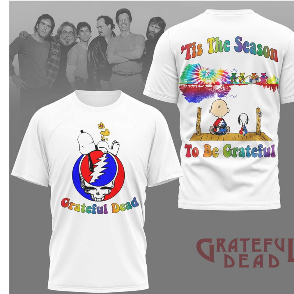 Grateful Dead x Peanuts Tis The Season To Be Grateful Woodstock Snoopy Shirt Grateful Dead x Peanuts Tis The Season To Be Grateful Woodstock Snoopy Shirt