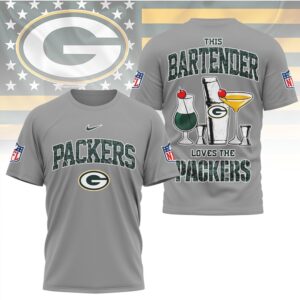 Green Bay Packers Bartender Cheesehead Football Fan Game Day T Shirt