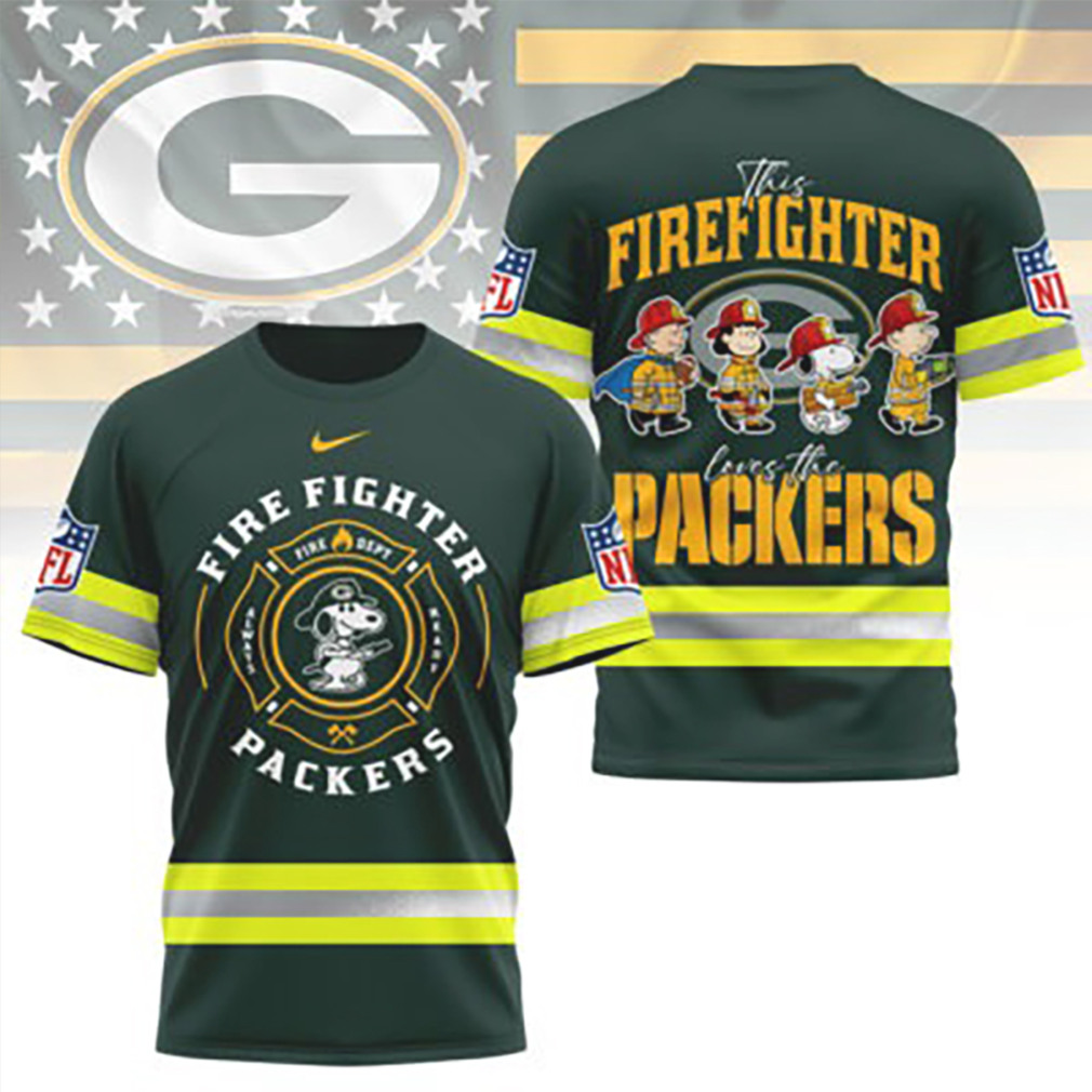 Green Bay Packers Firefighter Snoopy Peanuts Hero Appreciation Game Day tshirt Green Bay Packers Firefighter Snoopy Peanuts Hero Appreciation Game Day tshirt