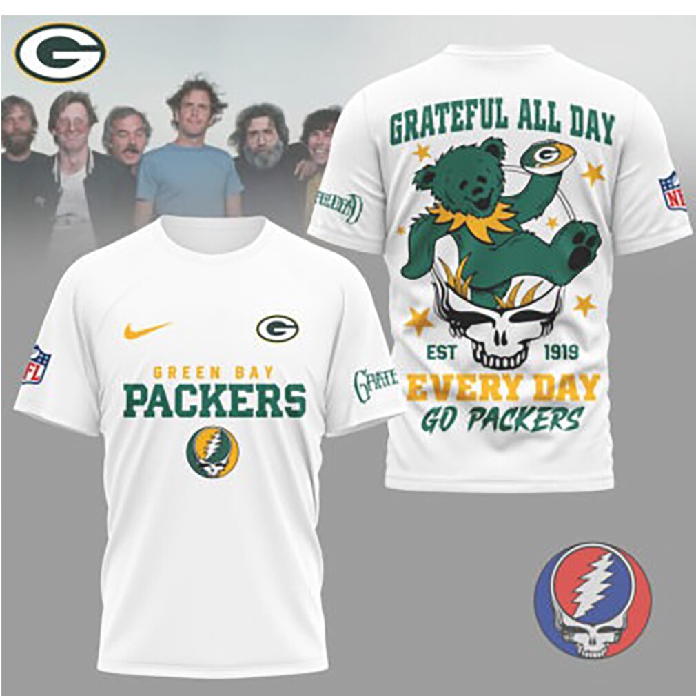 Green Bay Packers Grateful Dead Dancing Bear NFL Football Jam Band tshirt Green Bay Packers Grateful Dead Dancing Bear NFL Football Jam Band tshirt