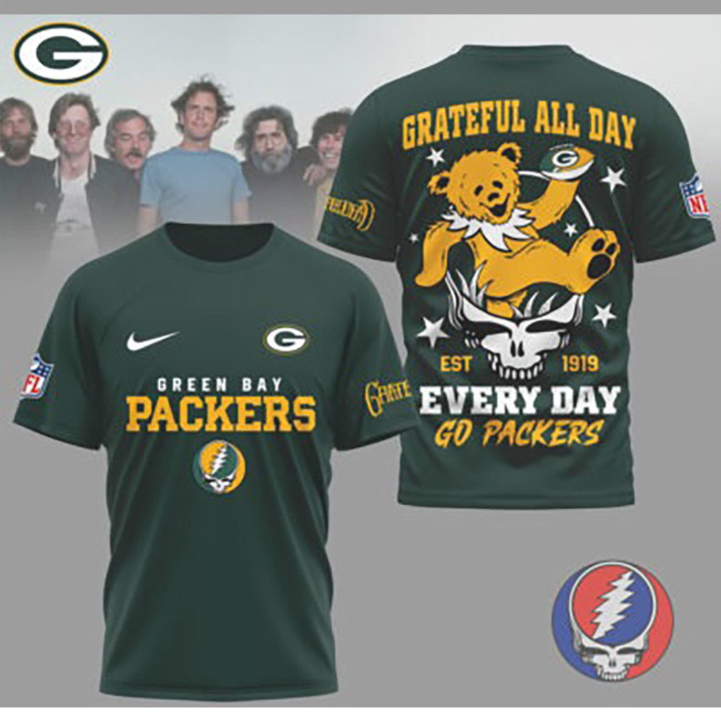 Green Bay Packers Grateful Dead Dancing Bear NFL Football Jam Band tshirt Green Bay Packers Grateful Dead Dancing Bear NFL Football Jam Band tshirt