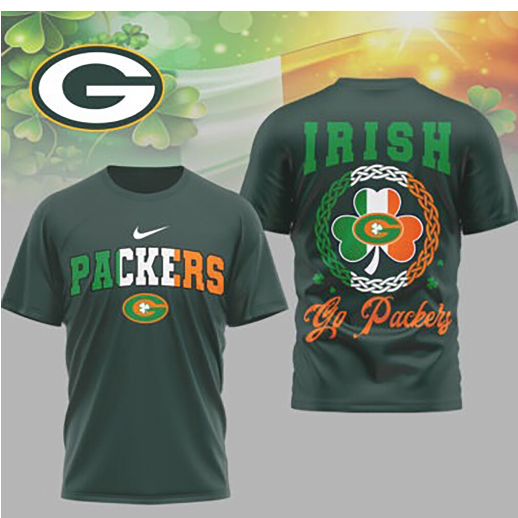 Green Bay Packers Irish Shamrock St. Patrick's Day Lucky NFL Team T Shirt Green Bay Packers Irish Shamrock St. Patrick's Day Lucky NFL Team T Shirt