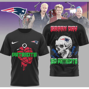 Green Day American Idiot New England Patriots Punk Rock Skull Graphic Football Fan Shirt Green Day American Idiot New England Patriots Punk Rock Skull Graphic Football Fan Shirt