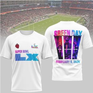 Green Day Super Bowl LX 2026 Half Time Show Concert Graphic Music Shirt