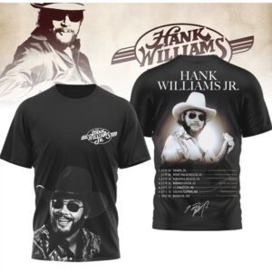Hank Williams Jr. Vintage Portrait Country Music Legend Merch Shirt