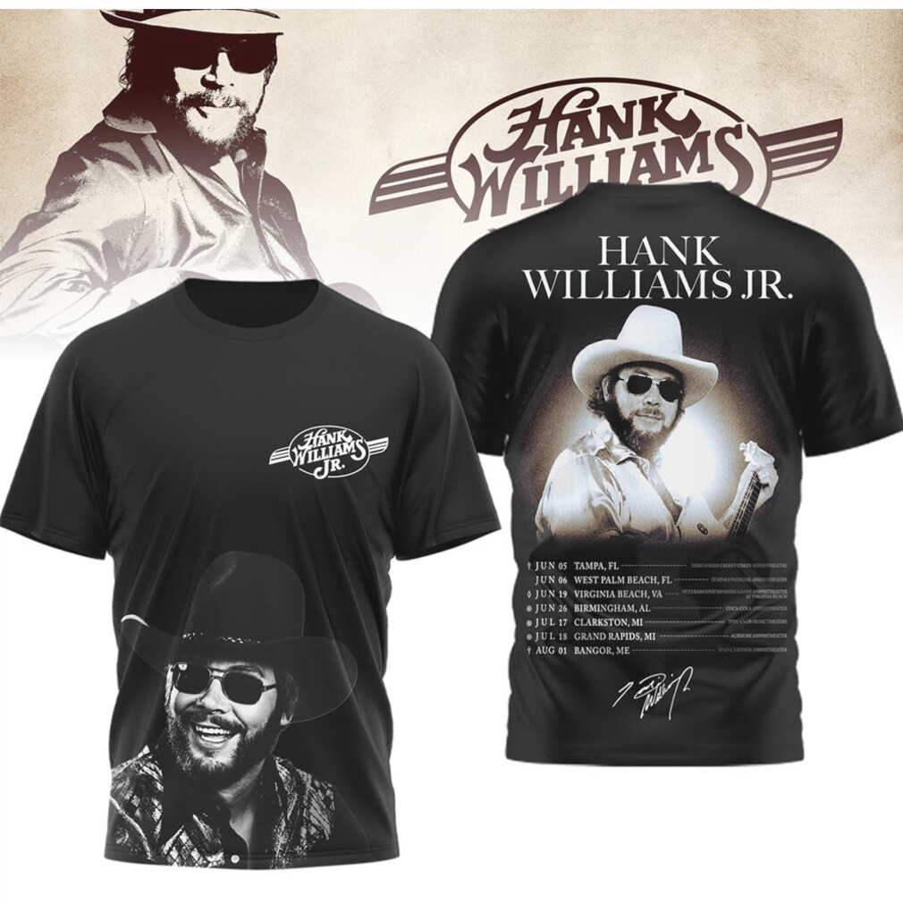 Hank Williams Jr. Vintage Portrait Country Music Legend Merch Shirt Hank Williams Jr. Vintage Portrait Country Music Legend Merch Shirt