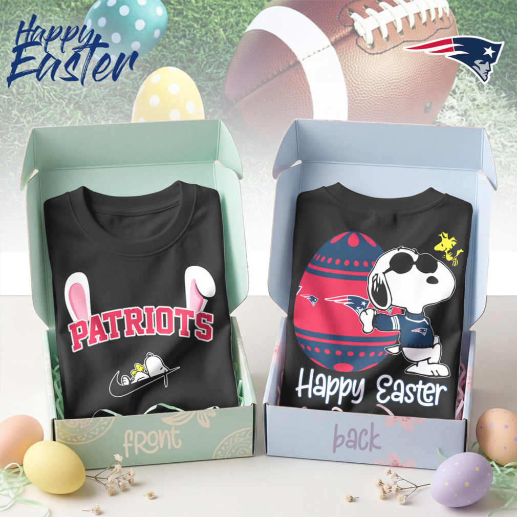 Happy Easter New England Patriots Snoopy Woodstock Bunny Ears Gift Box Graphic T Shirt Happy Easter New England Patriots Snoopy Woodstock Bunny Ears Gift Box Graphic T Shirt
