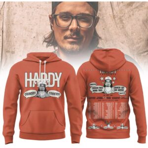 Hardy Country World Tour 2026 Mockup Graphic Orange Music Festival Hoodie and Tee