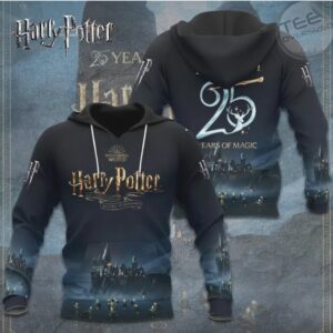 Harry Potter 25 Years Of Magic Hogwarts Anniversary Graphic T Shirt Harry Potter 25 Years Of Magic Hogwarts Anniversary Graphic T Shirt
