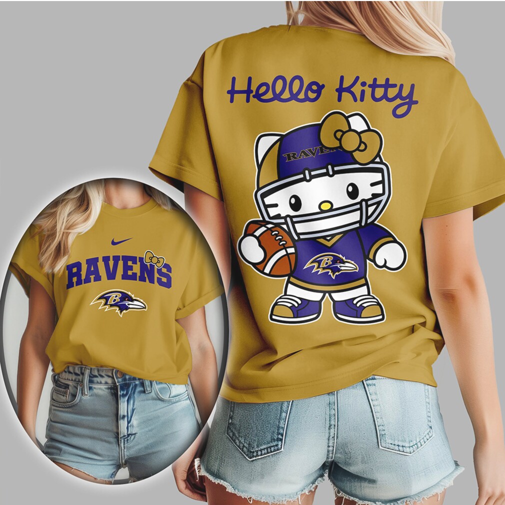 Hello Kitty Baltimore Ravens Football Fan NFL Football T Shirt Hello Kitty Baltimore Ravens Football Fan NFL Football T Shirt